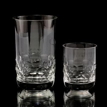 GLASSERVIS, 70 delar, "Ekeberga", Kosta, 1900-talets andra hälft.