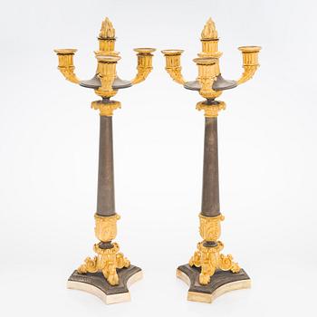 Candelabra pair, late Empire France 1830's.