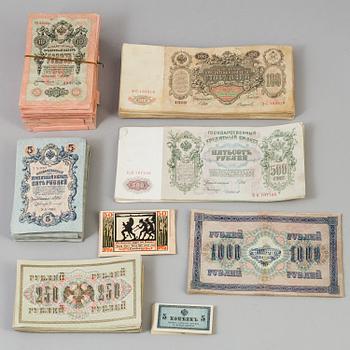 PARTI RYSKA SEDLAR, 1909, 1910, 1912 och 1917.