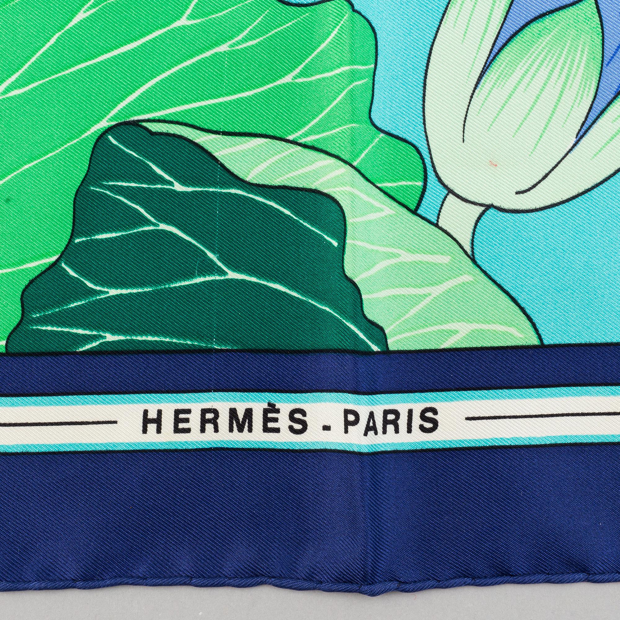 Hermès, Scarf, 'Fleurs De Lotus'.