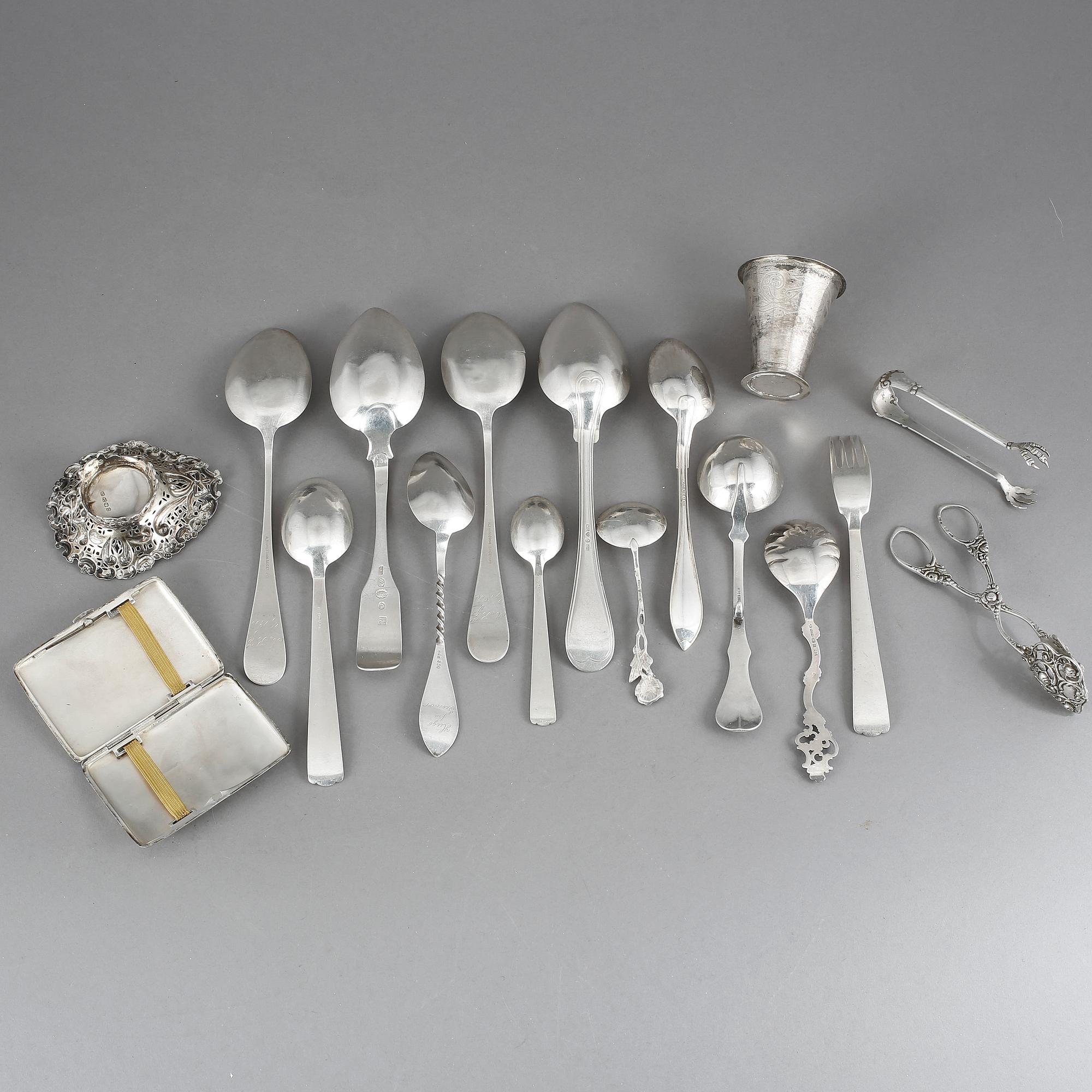 PARTI SILVER, 17 delar. Vikt 609 g.