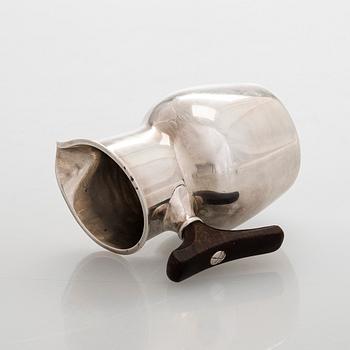 Tapio Wirkkala, a silver and teak cream jug and sugar bowl, Kultakeskus, Hämeenlinna 1959.