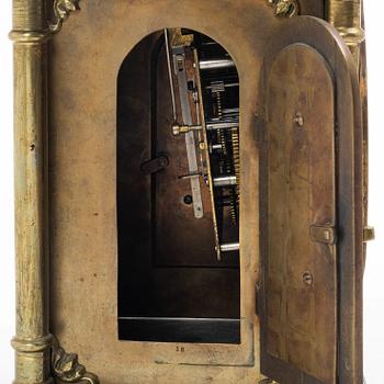 A Baroque style lantern clock, Daniel Møller, Denmark, 20th century.