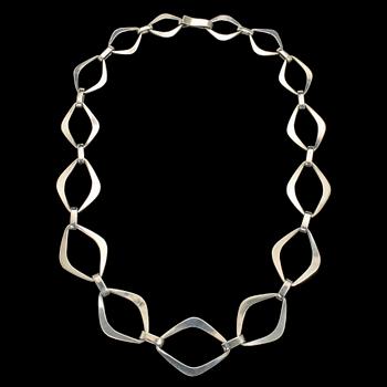 HALSBAND, silver, Sven-Erik Högberg, Göteborg, 1993. Vikt 48 g.