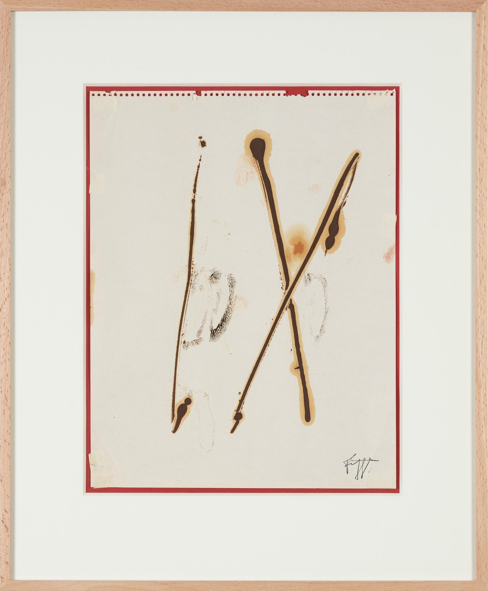 Eddie Figge, oil on paper, signed with stamp.