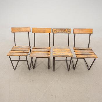 Garden furniture 5 pcs "Garden table 9A", "Garden chair 6" and "Garden chair 1" Grythyttan 1930s/40s.