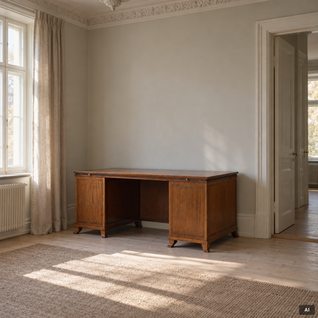 Carl Malmsten, attributed to, an imposing desk, circa late 1920s.