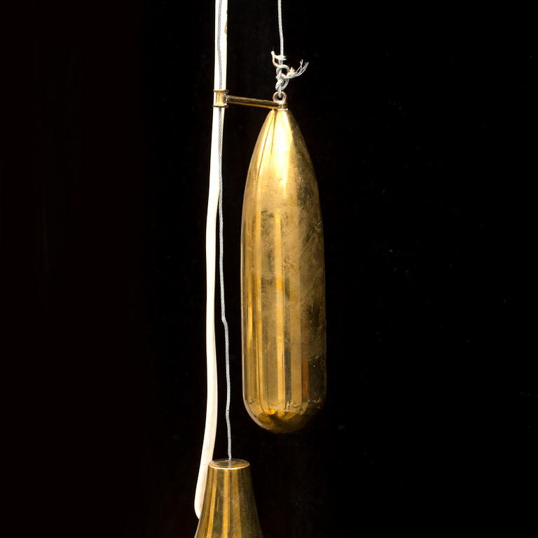TAKLAMPA, mässing, 1900-tal.