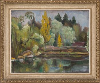 Kalervo Kallio, öljy kankaalle, signeerattu ja päivätty 1946.