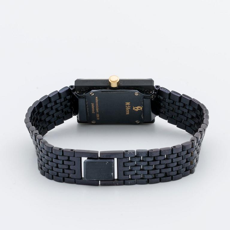 WRISTWATCH, H Stern, Sapphire collection, 19 x 25 mm, ceramik bracelet, original box, case and certificate.