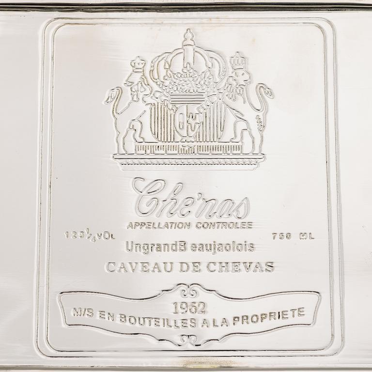 Wine cooler, silver plate, period.