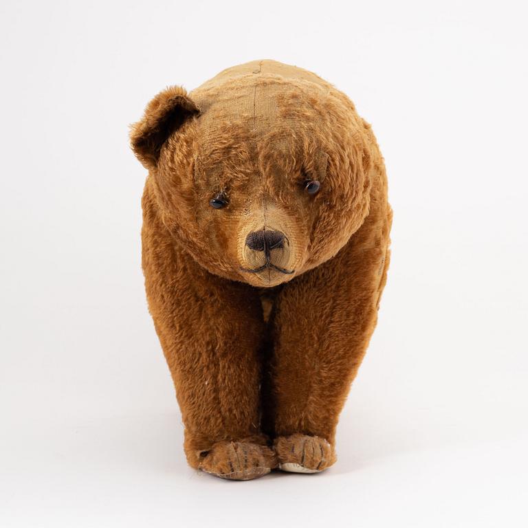 Leksaksbjörn, möjligen Steiff, 1900-talets första hälft.