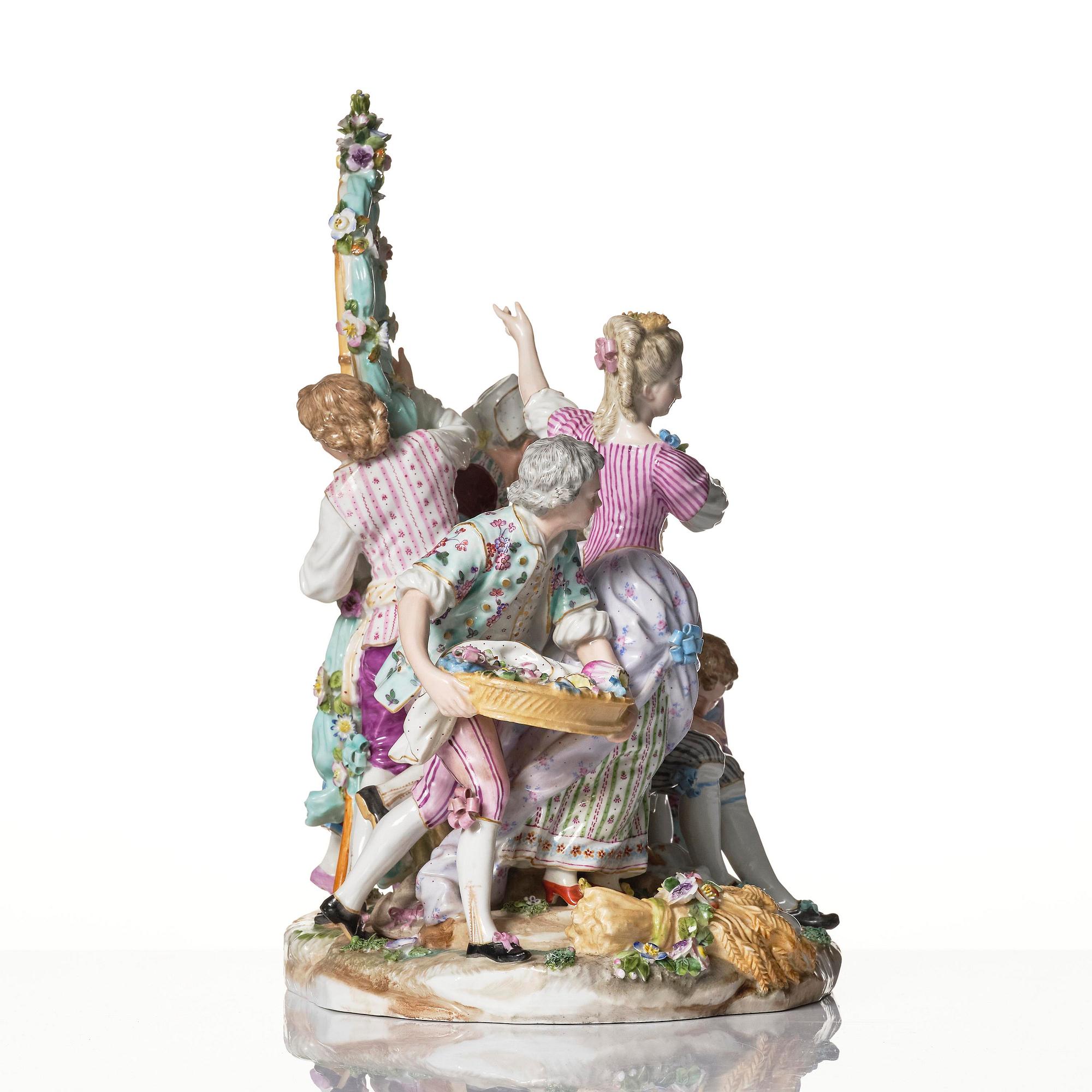 A Meissen figure group, 19th century.