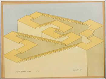 OSCAR REUTERSVÄRD, color lithograph, signed, 111/200.