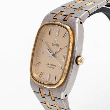 Omega, Seamaster, Quartz, armbandsur, 33 x 39 mm.