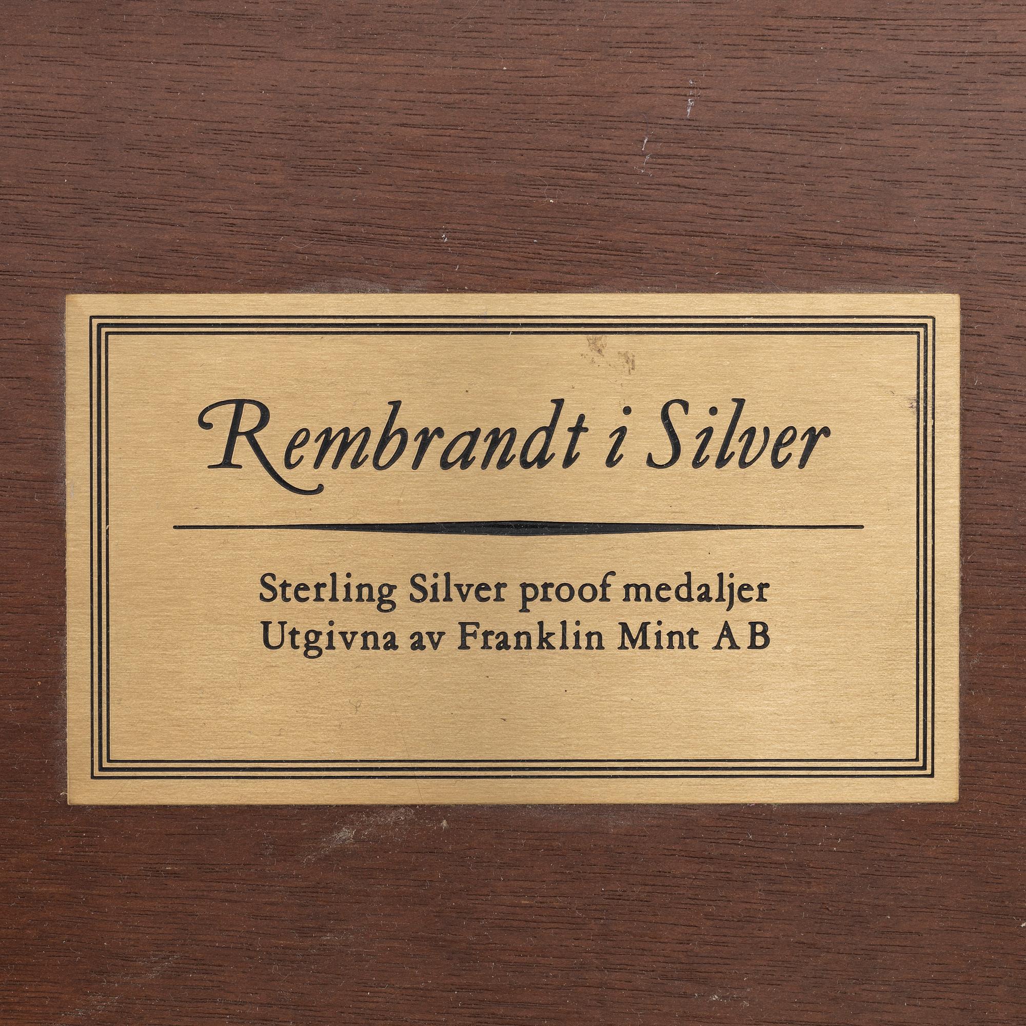 A set of 50 Sterling silver medals from Franklin Mint.