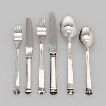 A 199-piece set silver cutlery, E. Oksanen Vyborg, 1937.