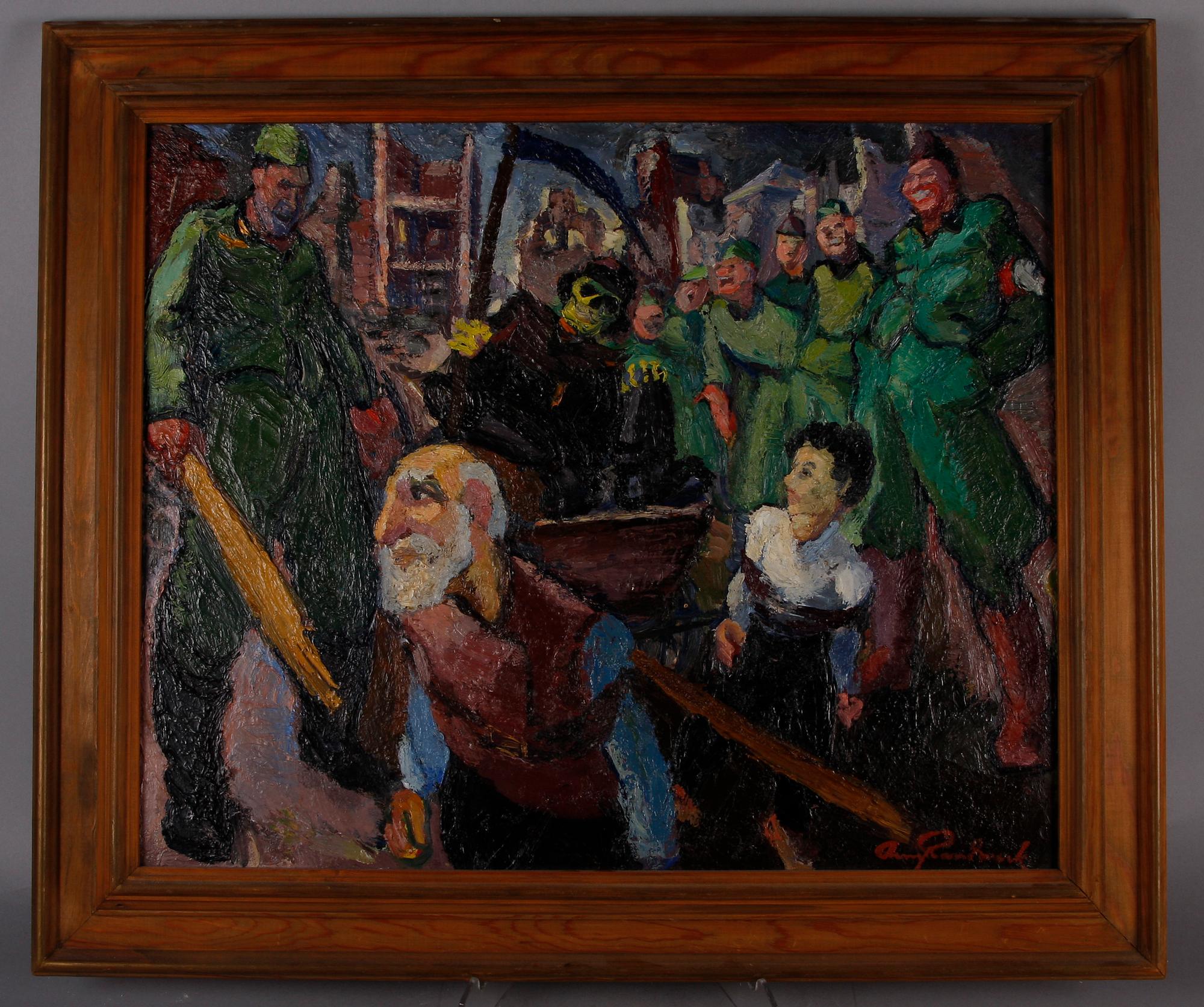 ARNE RANDMARK, olja på pannå, sign.