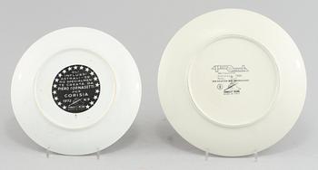 FAT, 2 st, porslin, Piero Fornasetti, Milano Italien 1966/72.