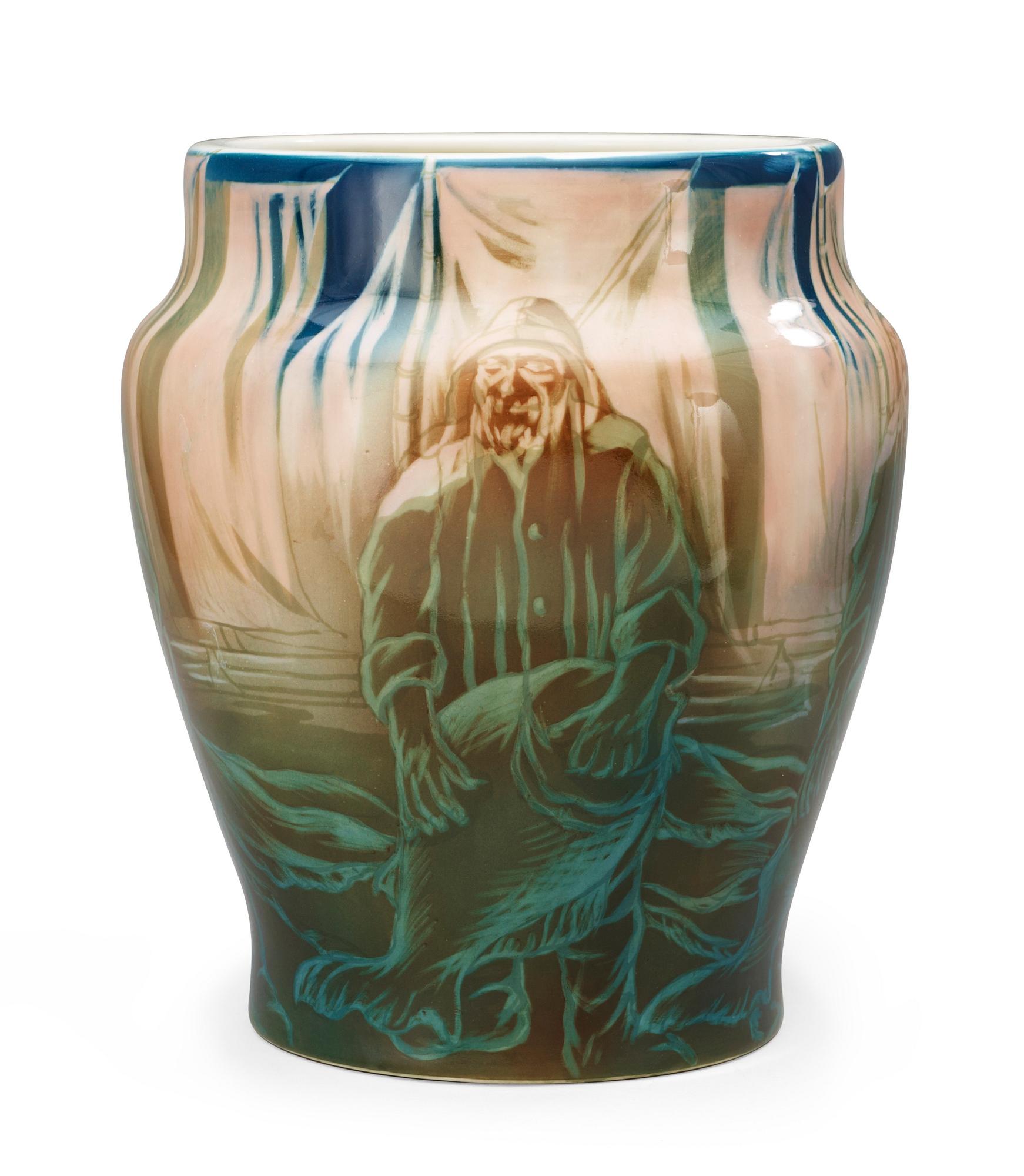 An Alf Wallander Art Nouveau porcelain vase, Rörstrand.