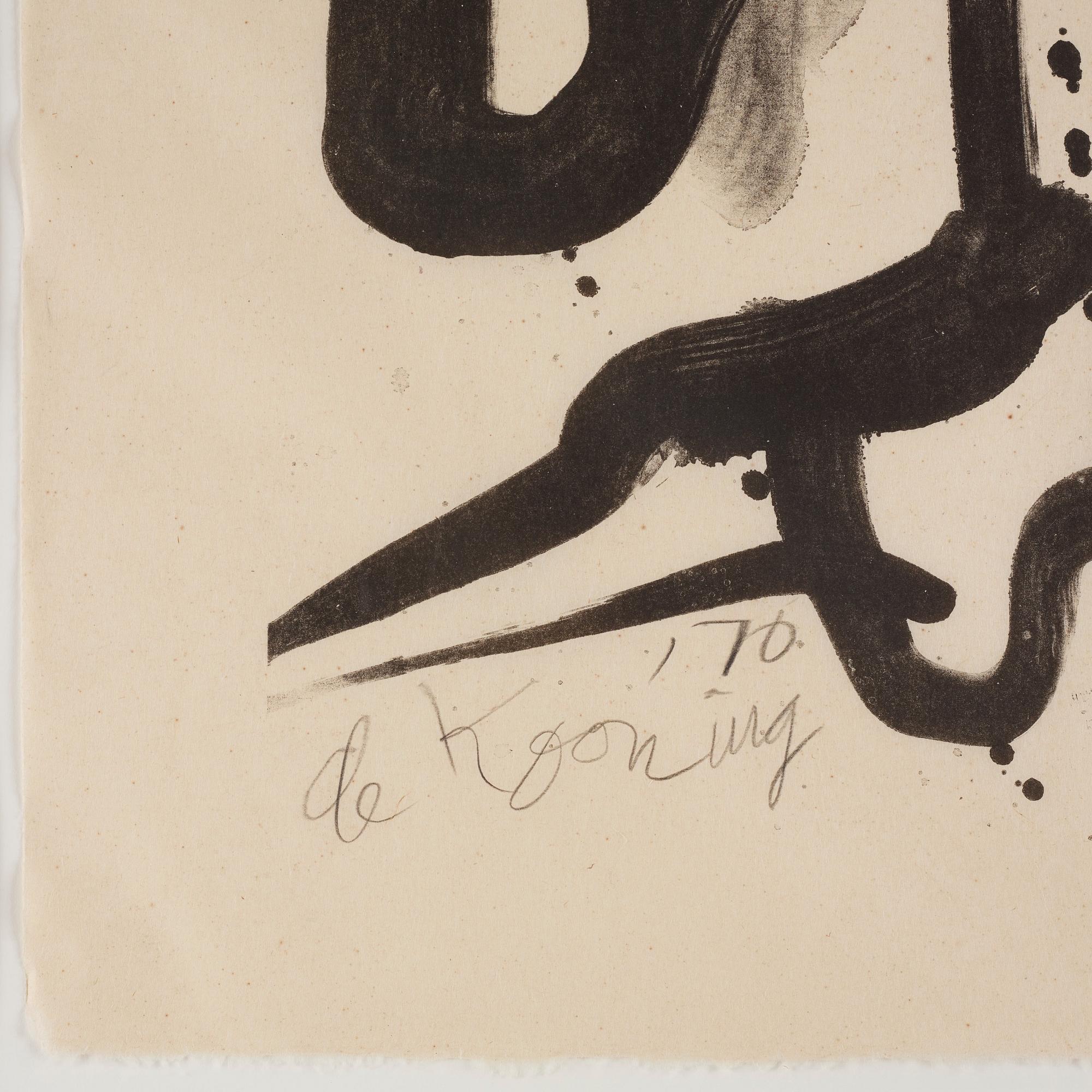 Willem de Kooning, "Woman with corset and long hair".