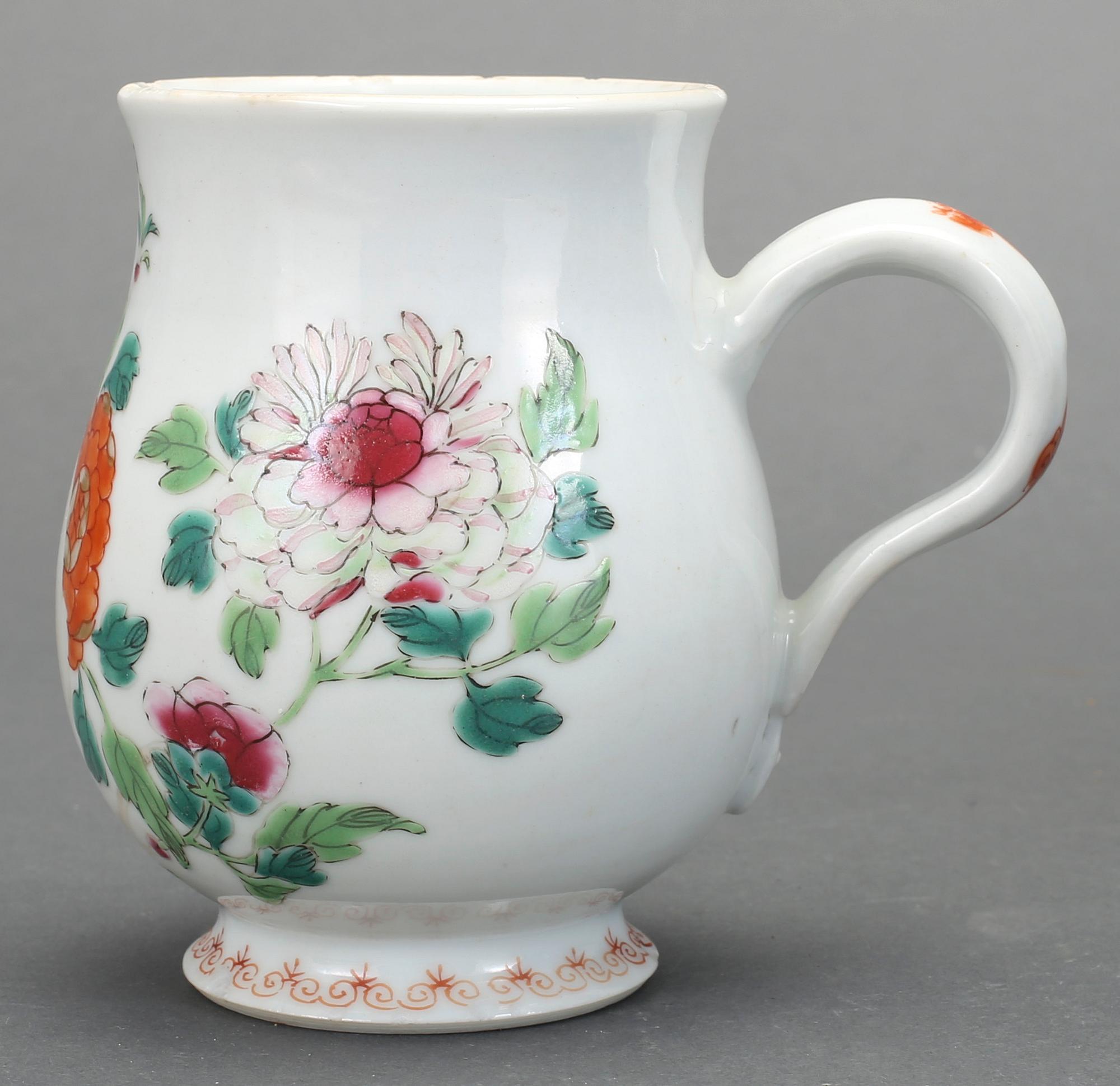 MUGG, porslin, Kina, Qingdynastin, Qianlong (1736-1795).