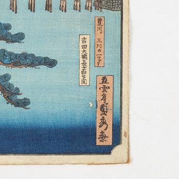 Utagawa Sadahide, färgträsnitt, Japan, 1865.