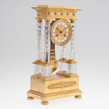 A FRENCH MANTELPIECE CLOCK.