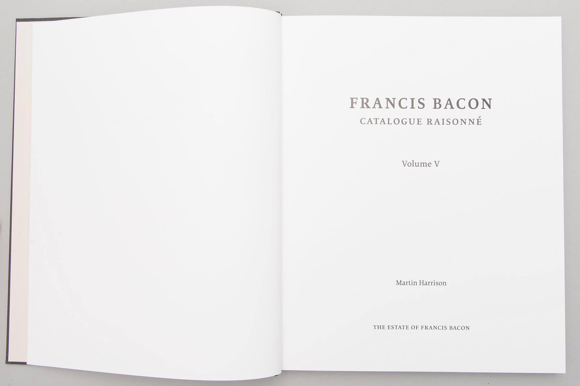 A book series five volumes " "Francis Bacon, Catalogue Raisonné".
