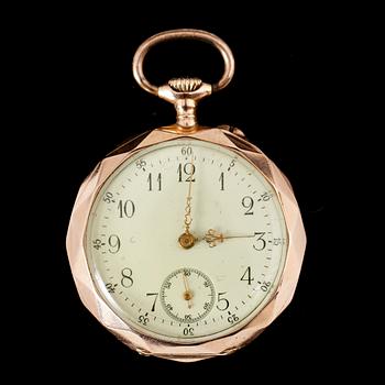 FICKUR, 14 k, guld, tidigt 1900-tal. Total vikt ca 28 g.