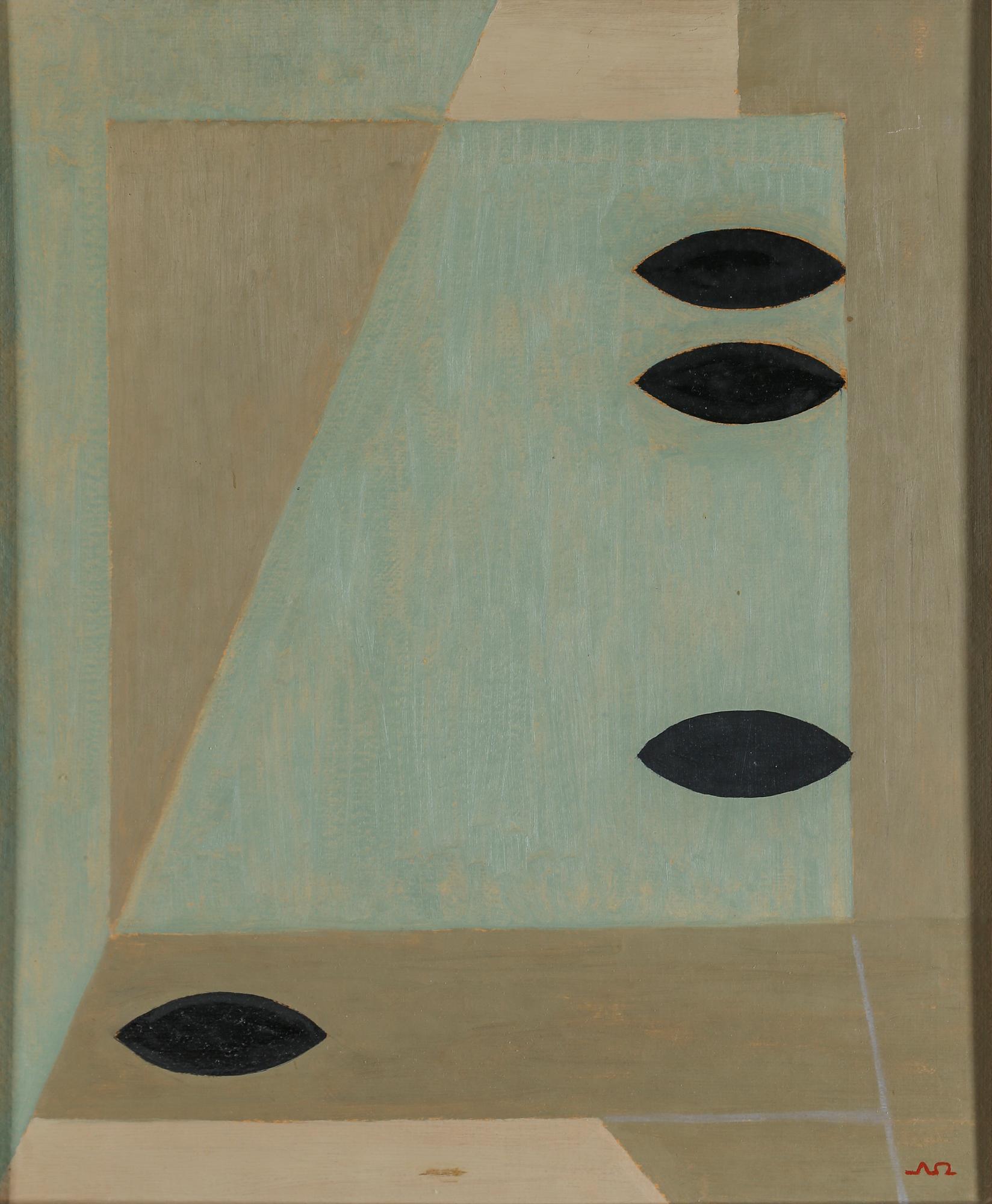 ARNE ÖDBERG, oil on åanel signed with monogram. Dated -54 verso.