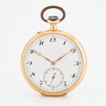 IWC, pocket watch, 50.5 mm, 18K gold.