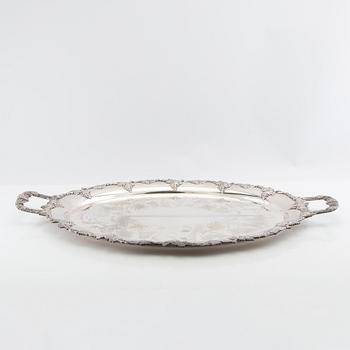 Trays 2 pcs of silver-plated metal, first half of the 20th century.