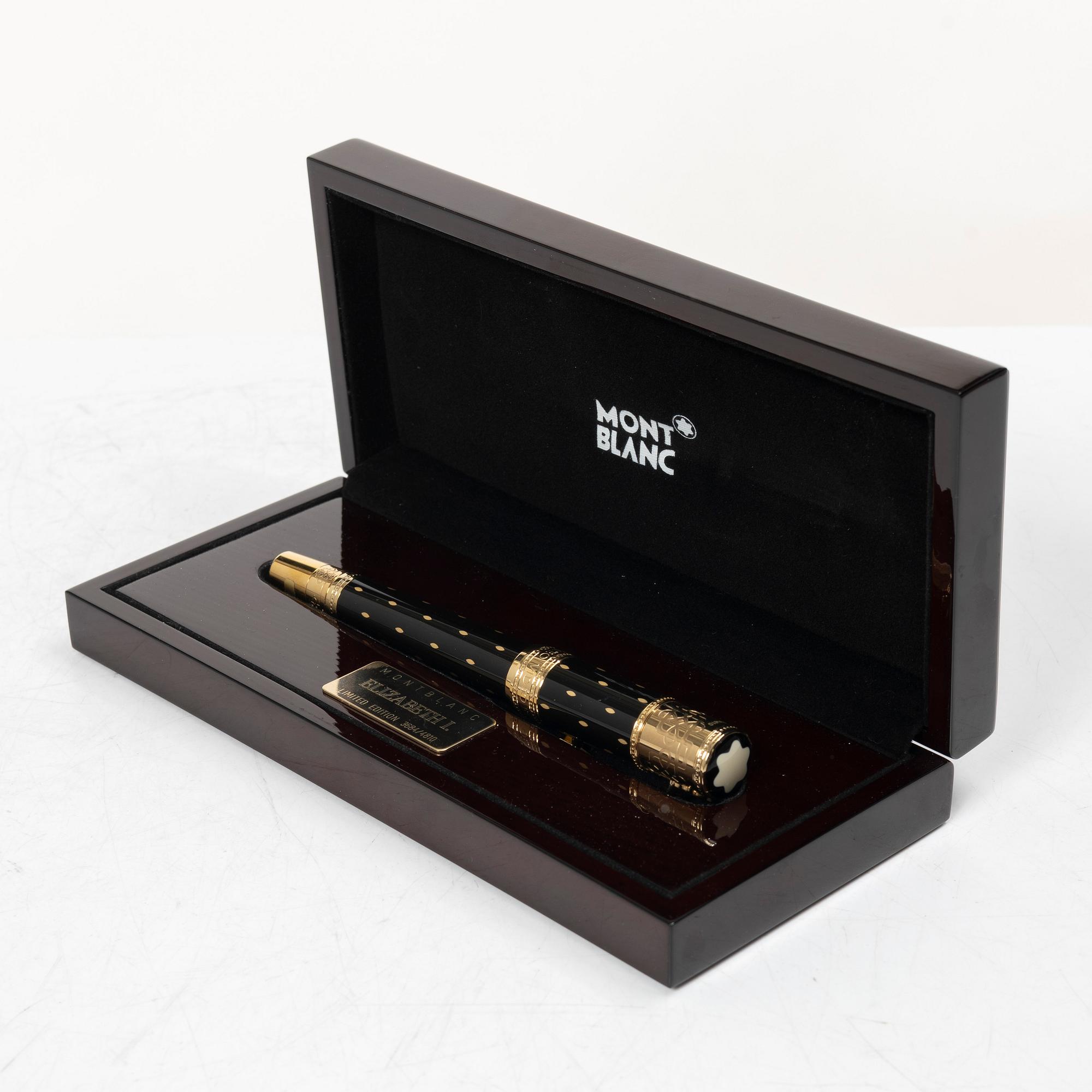 A Montblanc fountain pen, limited edition 'Queen Elizabeth I' from the series 'Patrons of Art'.