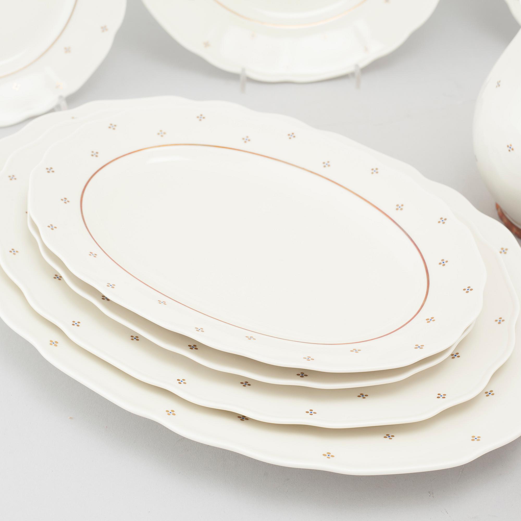 58 pieces of porcelain tableware from Rörstrand, 20th century.