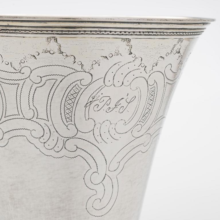Petter Eneroth, bägare, silver, Stockholm 1778.