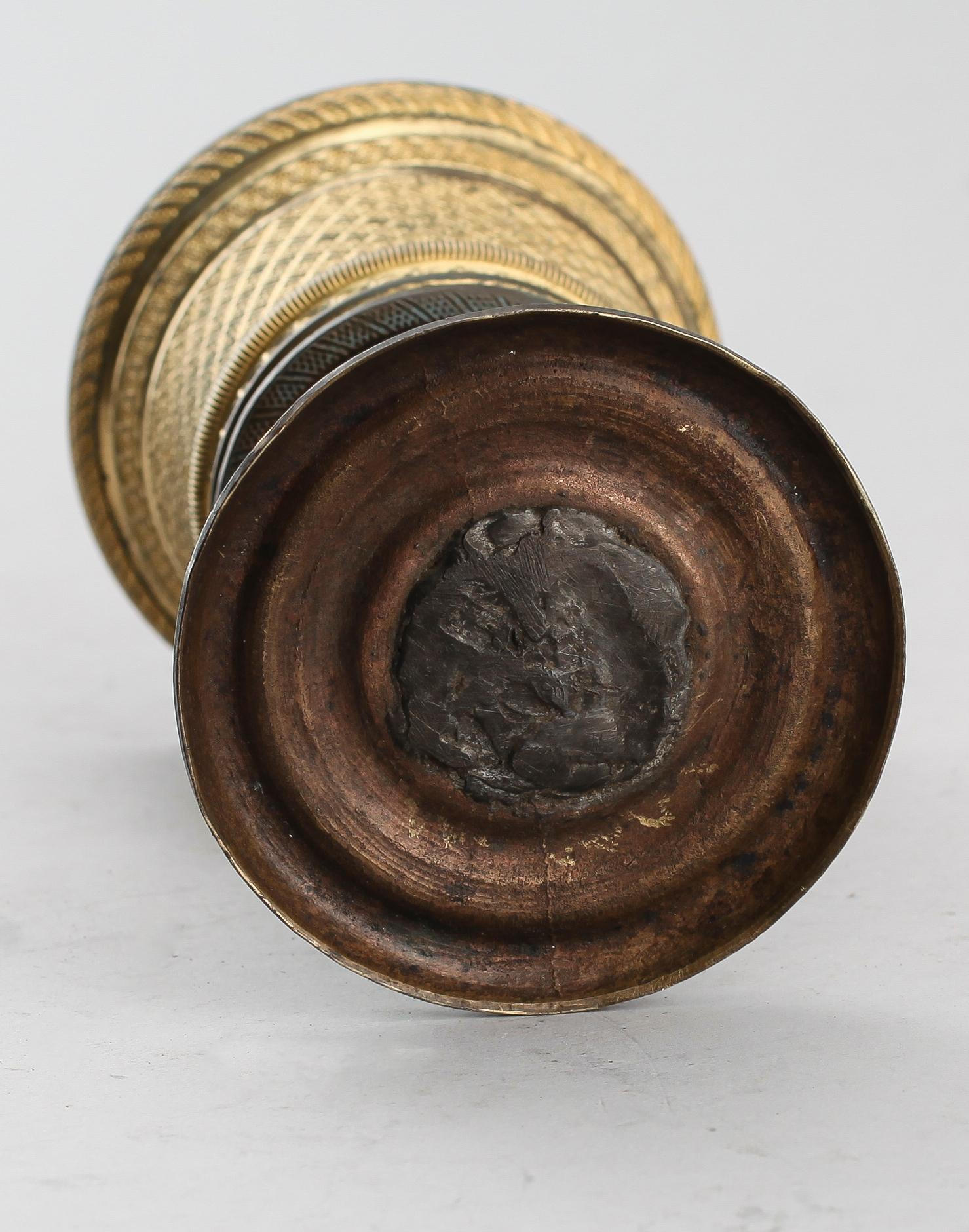 SUPKALK, förgylld brons, empire, tidigt 1800-tal.