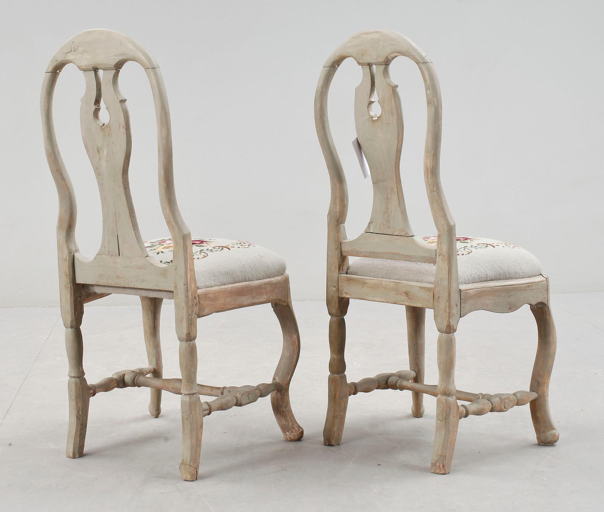 STOLAR, ett par, rokoko, 1700-tal.