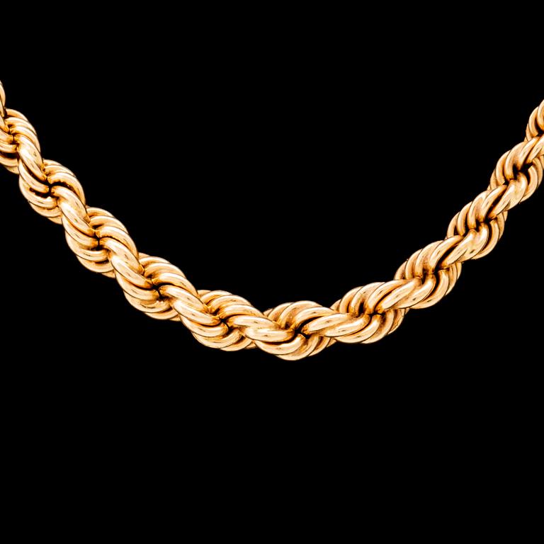 An 18K gold cordell necklace.
