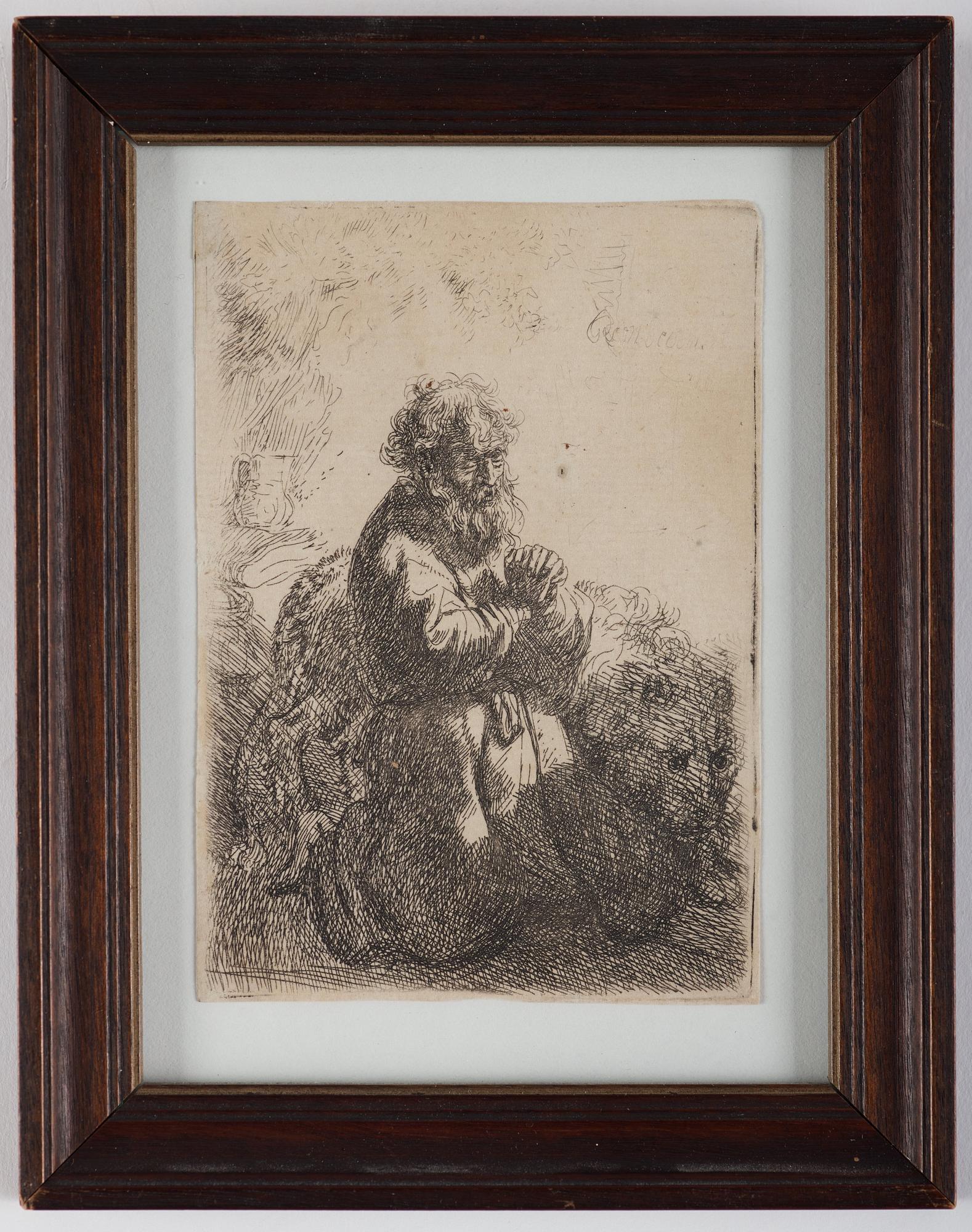 Rembrandt Harmensz van Rijn, "St Jerome Kneeling in Prayer, Looking down".