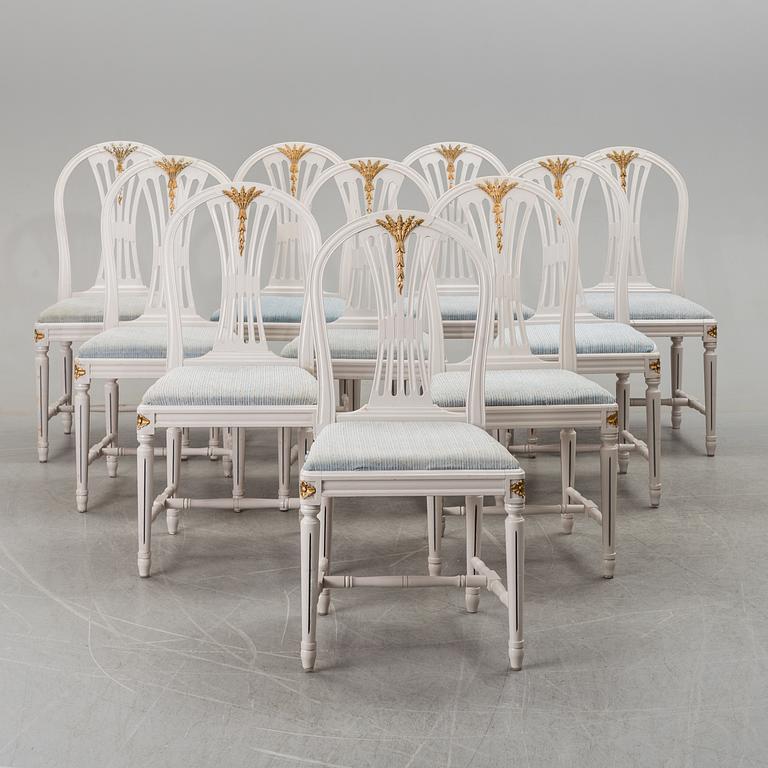 MATGRUPP, 11 delar, gustaviansk stil, 1900-talets andra hälft.