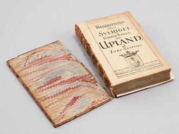 BOK, "Beskrifning öfver Sveriget, första tomen om Uppland", Lars Salvius, 1741.