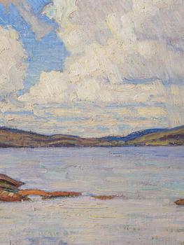 Fritz Lindström, "Molnhimmel över sjön".