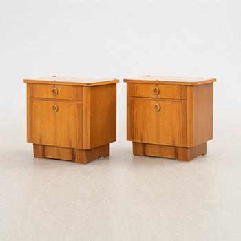 Nightstands, a pair, mid-20th century.