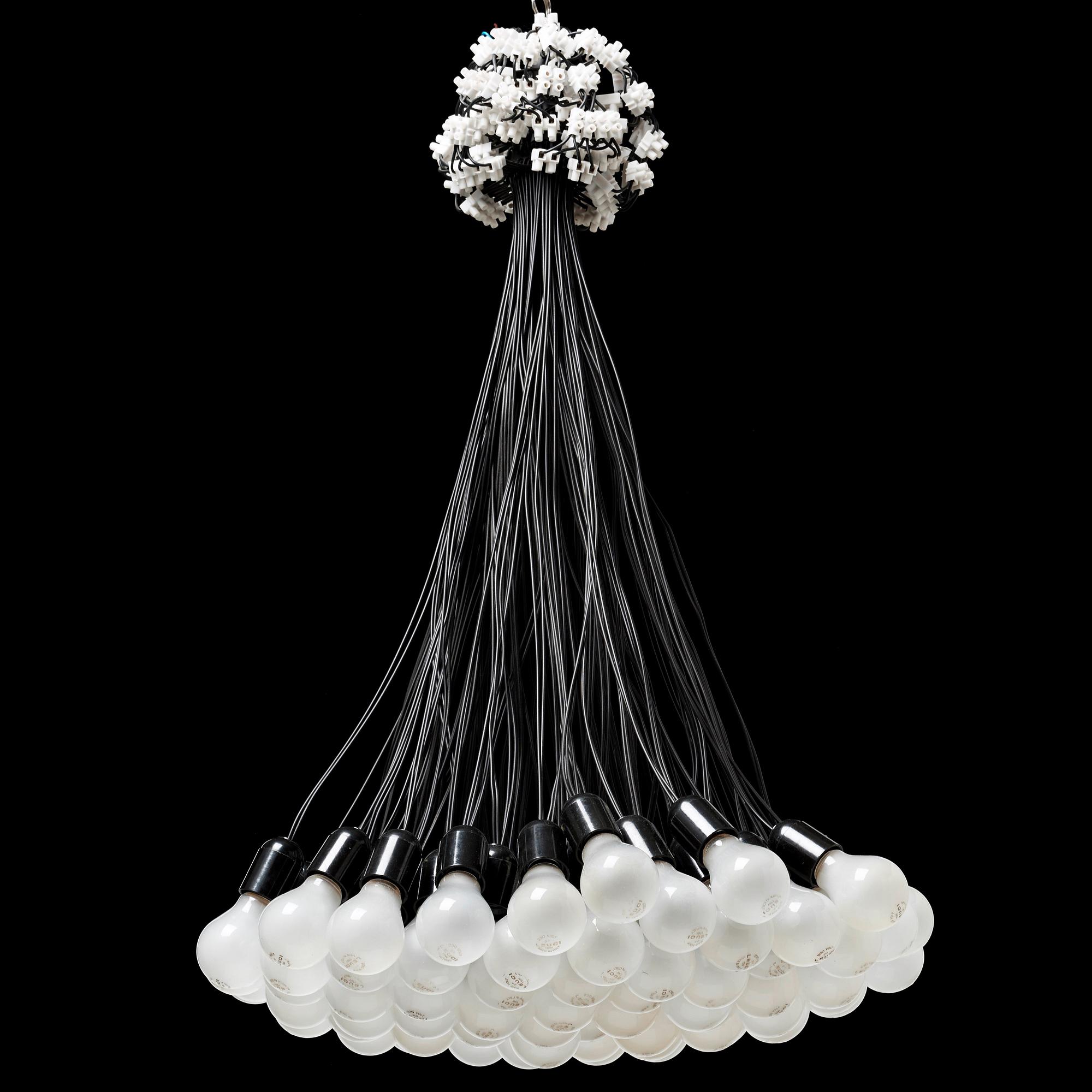 A Rody Graumans '85 lamps' chandelier, Droog Design, Holland.