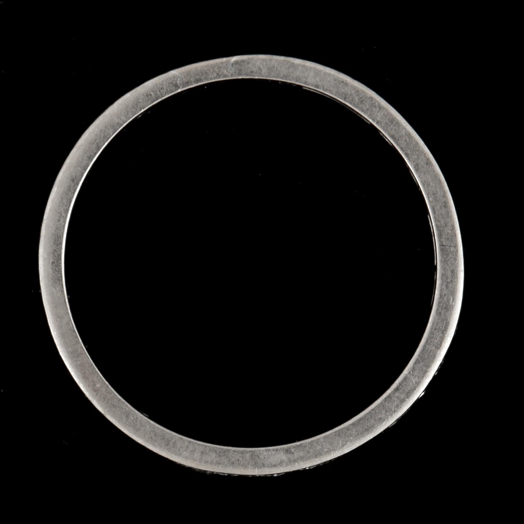 RING, 18k vitguld med 8 åttkantslipade diamanter, Ceson, Göteborg, 1965. Vikt 3 g.