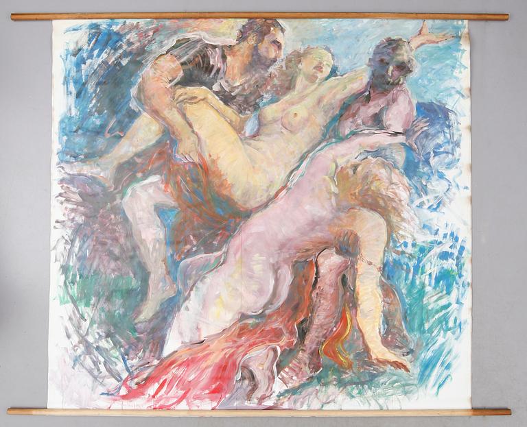 RULLMÅLNING, olja på duk, 1900-tal.