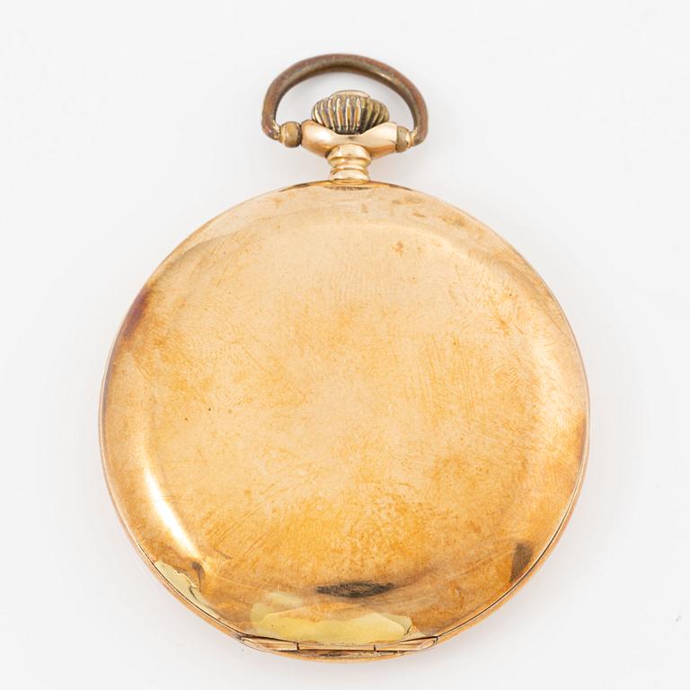 Pocket watch, 14K gold, 51.5 mm.