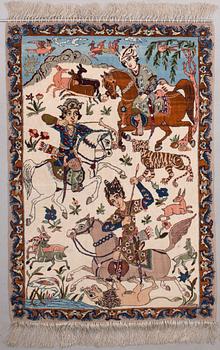 MATTA, Isfahan, figural. Ca 103x71 cm.