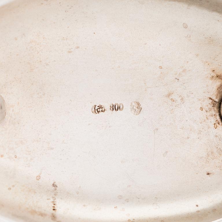 Såskanna, silver, Gebrüder Kühn, Schwäbisch Gmünd, Tyskland 1900-tal.